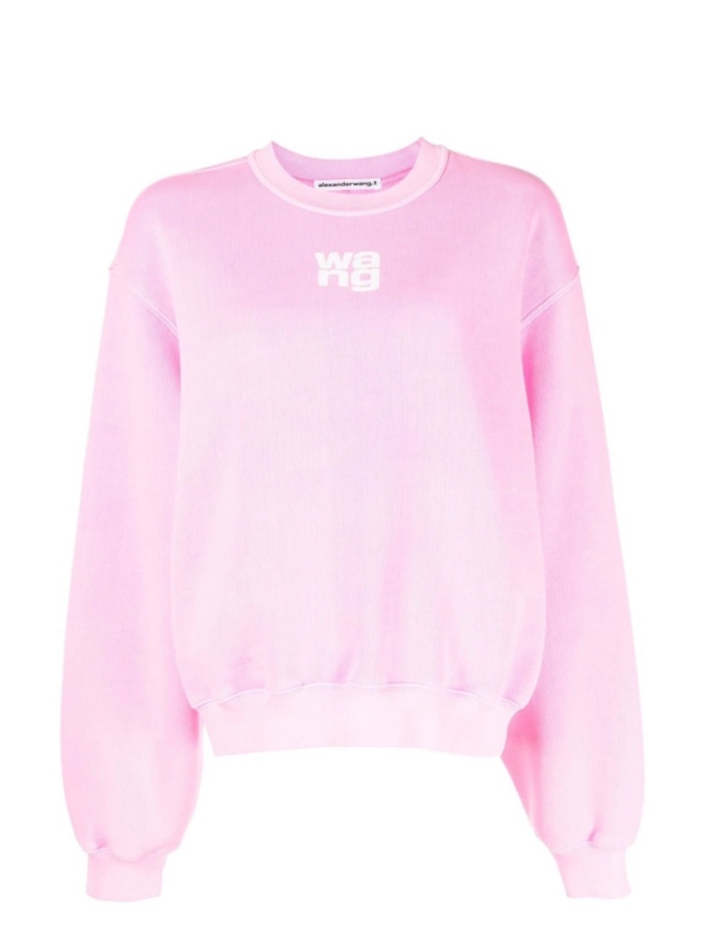 Alexander Wang Pink Crewneck with White Logo Print